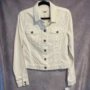 Paige White Denim Jacket Size M